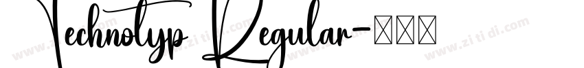 Technotyp Regular字体转换
